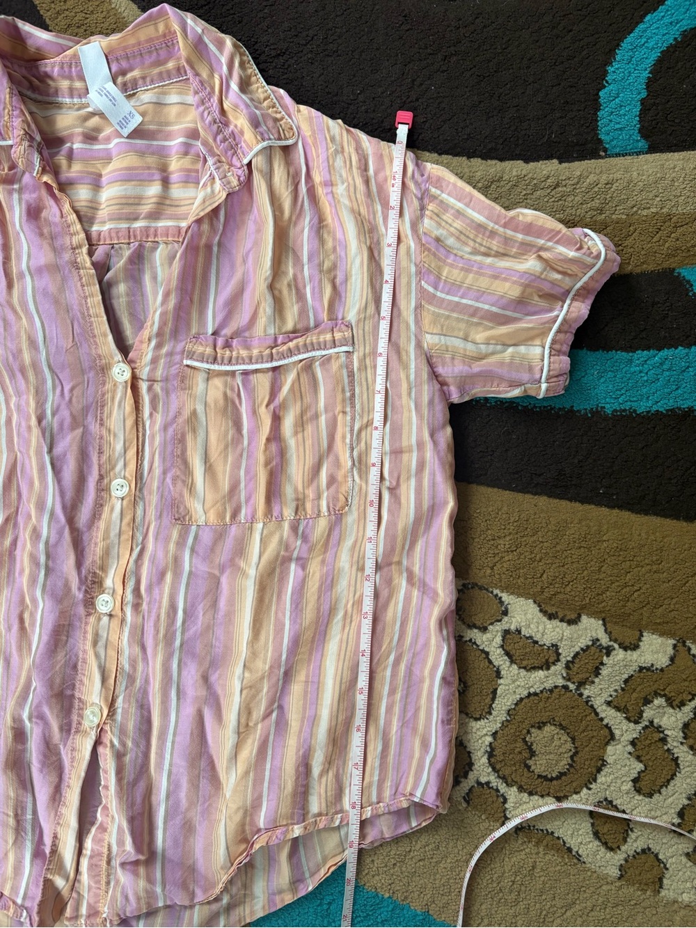 stars above Pink Orange & Cream Striped 3-Piece Pajama Set with Shorts and Pants - Picture 10 of 10